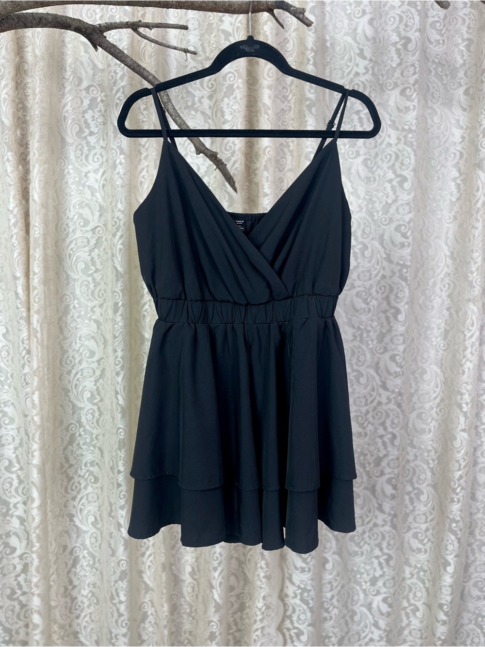 Boho Romper Tiered V-Neck Spaghetti Strap XL